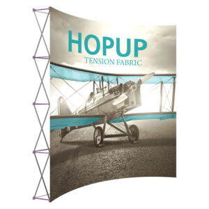 10 x 10 Extra Tall Curved HOPUP Exhibit No Ends