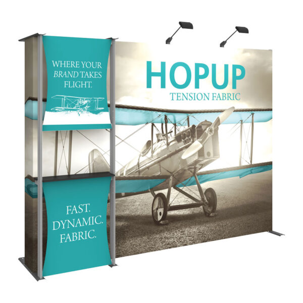 119" x 90" HOPUP Fabric Exhibit with Back Wall Counter