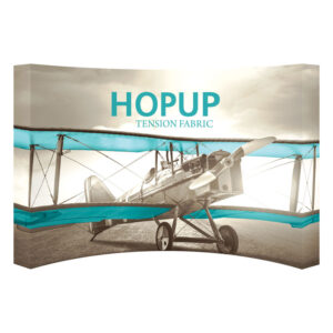 136" x 90" Curved HOPUP Fabric Popup Exhibit