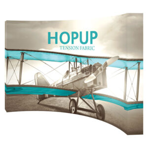 136" x 90" Curved HOPUP Fabric Popup Exhibit