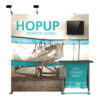 90" x 90" HOPUP Exhibit for Small Monitor and Counter