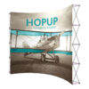 137" x 119" Extra Tall Curved HOPUP Fabric Popup Exhibit