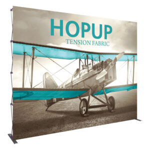 148" x 119" Extra Tall Flat HOPUP Fabric Popup Exhibit