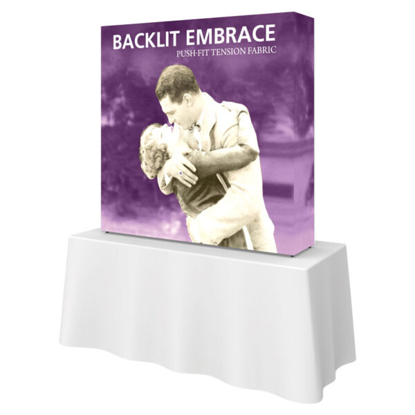 60" x 60" Backlit Tabletop EMBRACE Fabric Exhibit
