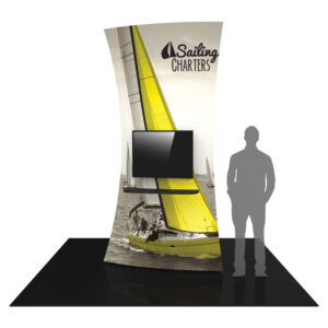 10 Foot Tall Fabric Graphic Display Tower