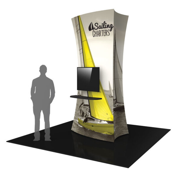 10 Foot Tall Fabric Graphic Display Tower