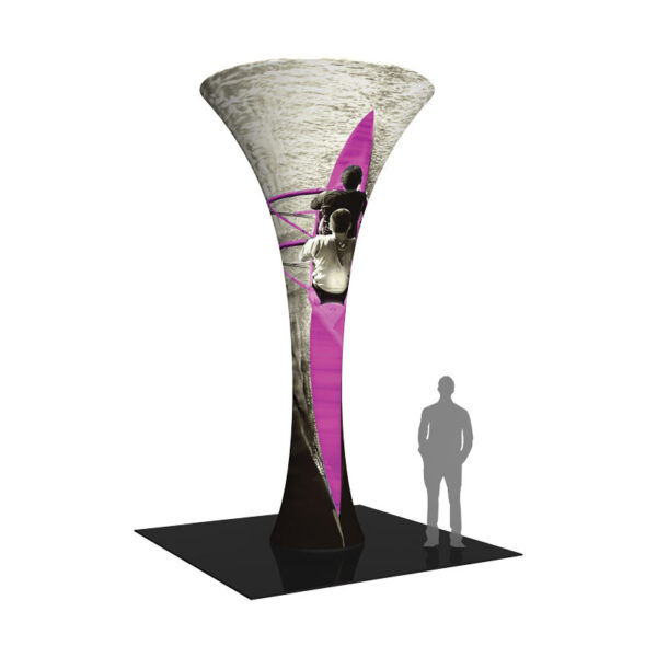 Funnel Shaped Printed Fabric Display Tower
