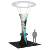 Funnel Shaped Fabric Display Tower With Ceiling