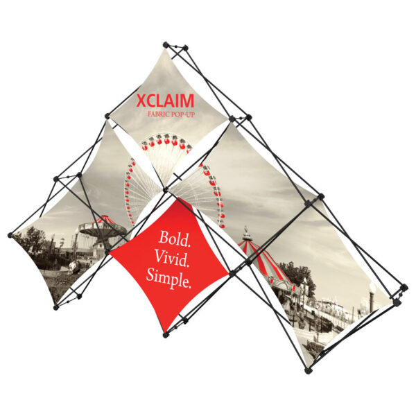 124" x 84" XCLAIM Fabric Popup Exhibit-K1