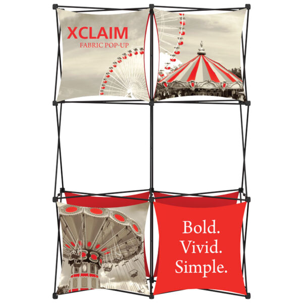 59" x 88" XCLAIM Fabric Popup Exhibit-K2