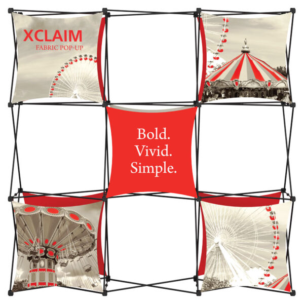 88" x 88" XCLAIM Fabric Popup Exhibit-K4