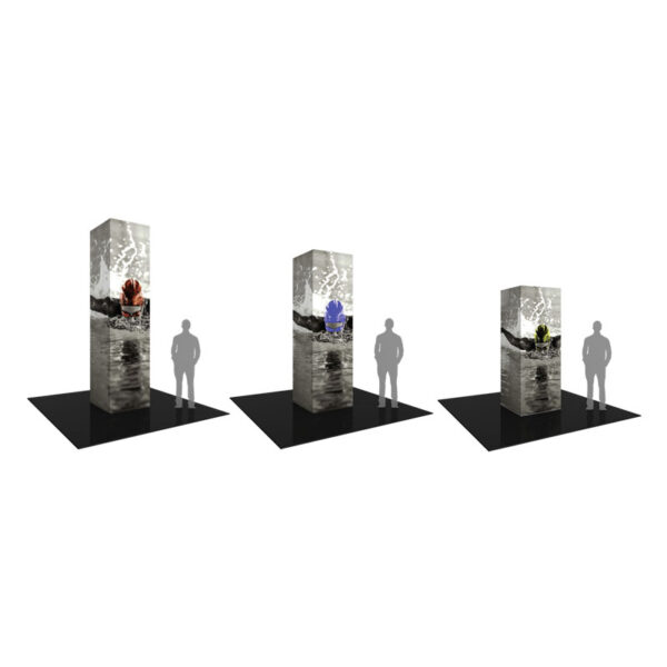 Square Shaped Fabric Display Towers