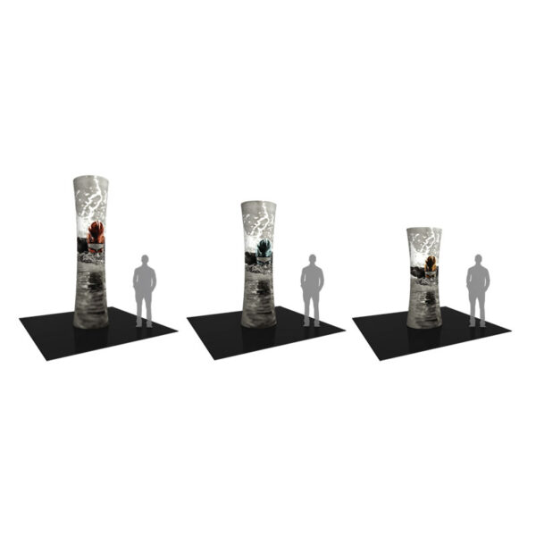 Cylinder Shaped Fabric Display Towers
