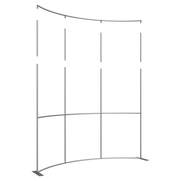 112" x 120" Extra Tall Curved Frame and Fabric Exhibit