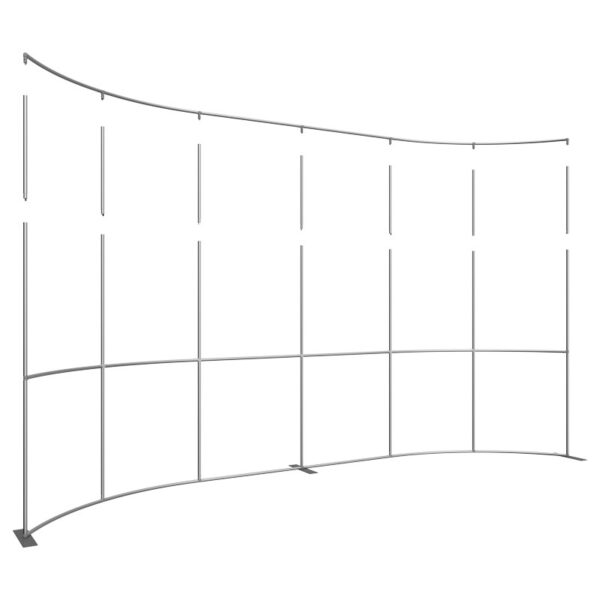 227" x 120" Extra Tall Curved Frame and Fabric Exhibit