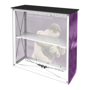 Portable EMBRACE Back Lit Fabric Reception Counter