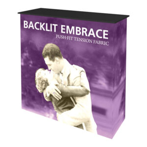 Portable EMBRACE Back Lit Fabric Reception Counter