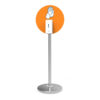Trappa Post Sanitizing Stand with Circle Graphic