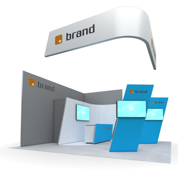 Angles 20 x 20 Island Trade Show Exhibit Booth