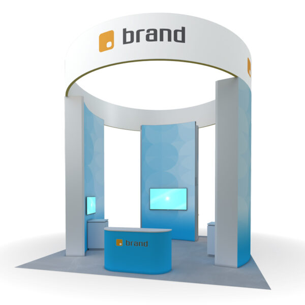 Dome 20 x 20 Island Trade Show Exhibit Booth