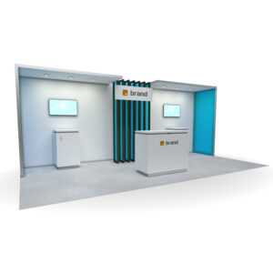 Dual Display 20 x 10 Back Wall Trade Show Exhibit Booth