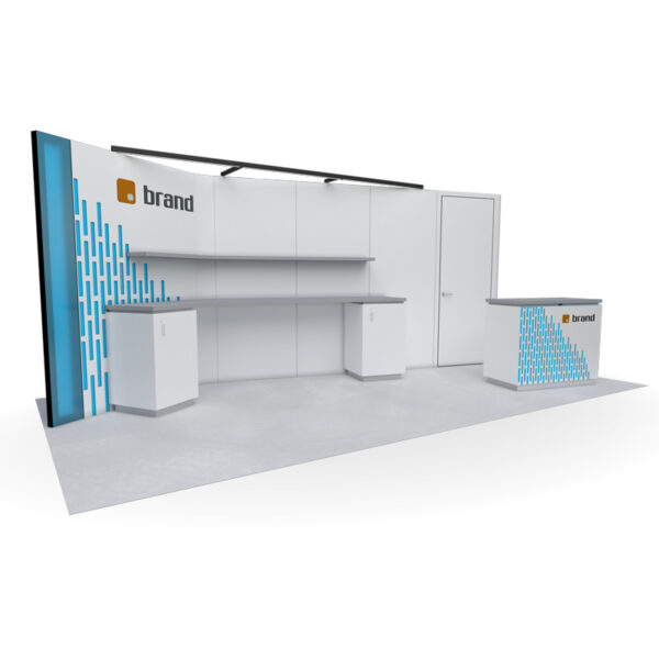 On Display 20 x 10 Back Wall Trade Show Exhibit Booth