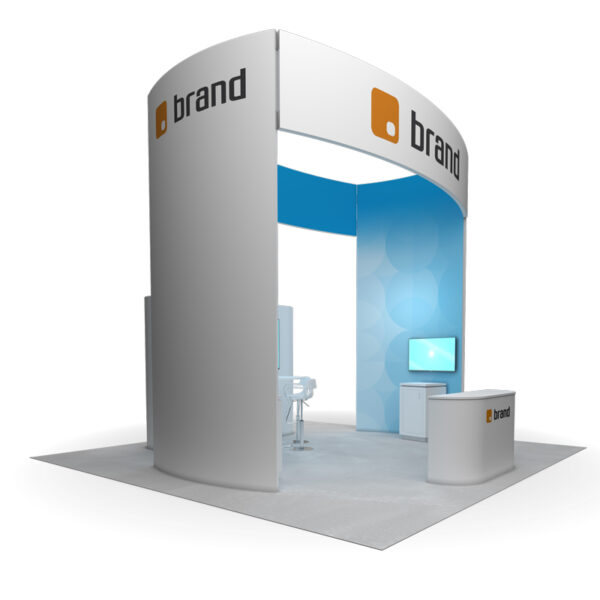 Oval 20 x 20 Island Trade Show Exhibit Booth