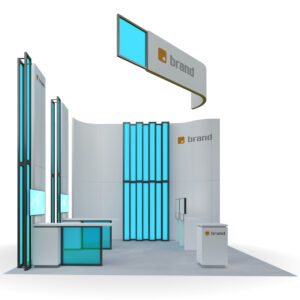 Windows 20 x 20 Island Trade Show Exhibit Booth