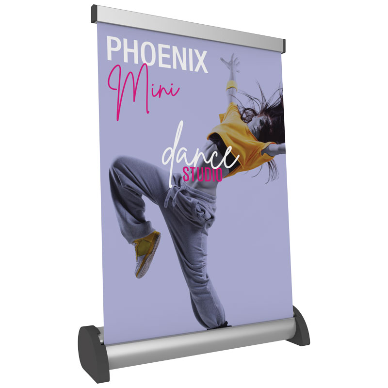 19" Tall, PHOENIX Counter Top Retractable Banner Stands | ACI Design